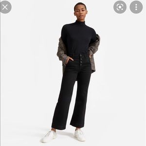 EVERLANE The Wide Leg Jean Black Button-fly